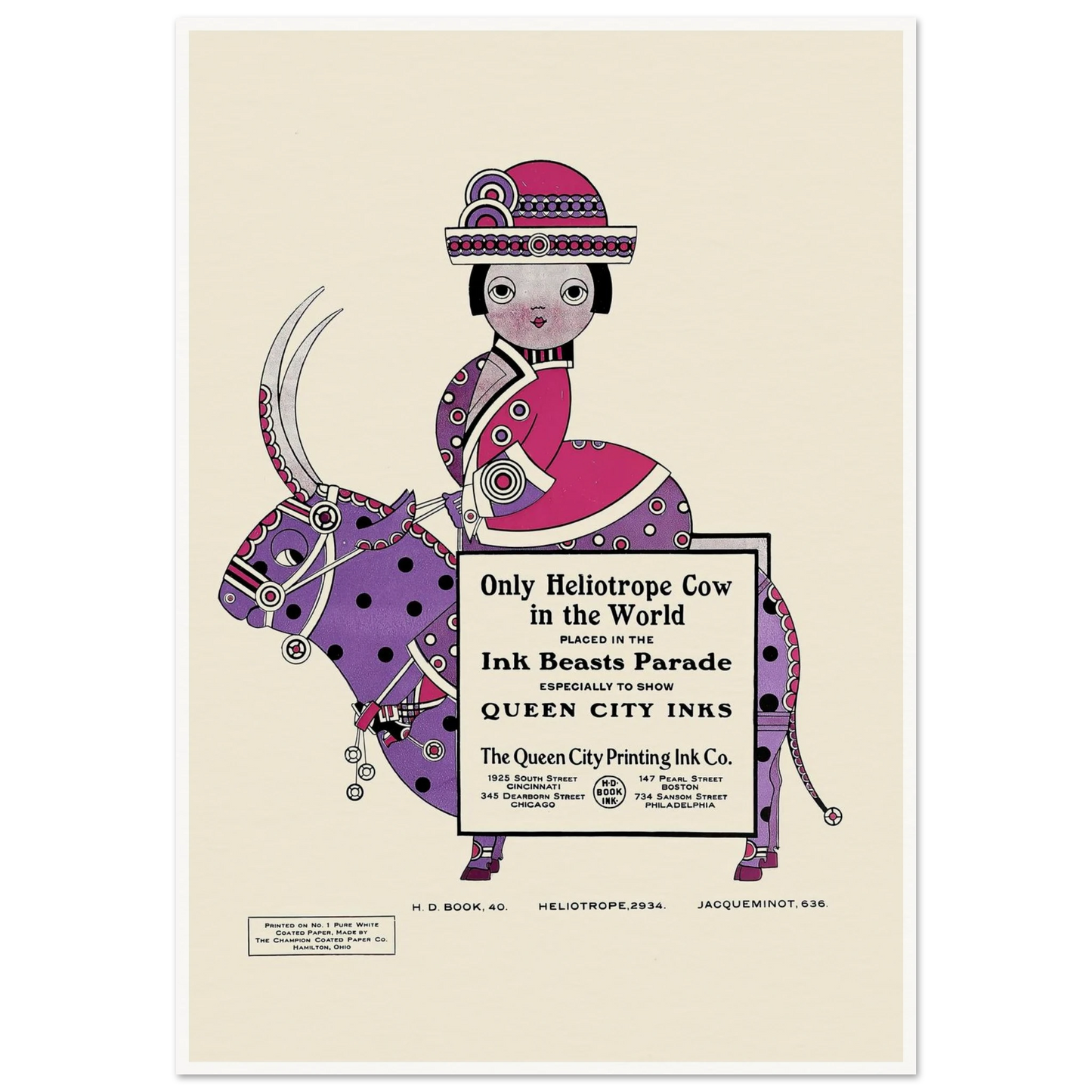 Queen City Ink, Ad. 26 (1890-1913) Art Print | Augustus Jansson-Quipham Collections