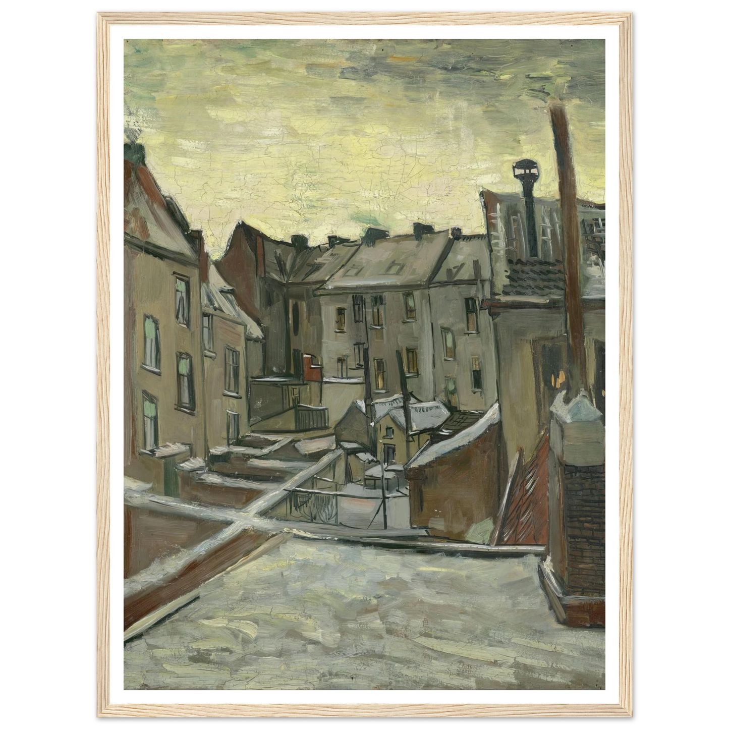 Houses seen from the back (1885 - 1886) Art Print | Vincent van Gogh-Quipham Collections