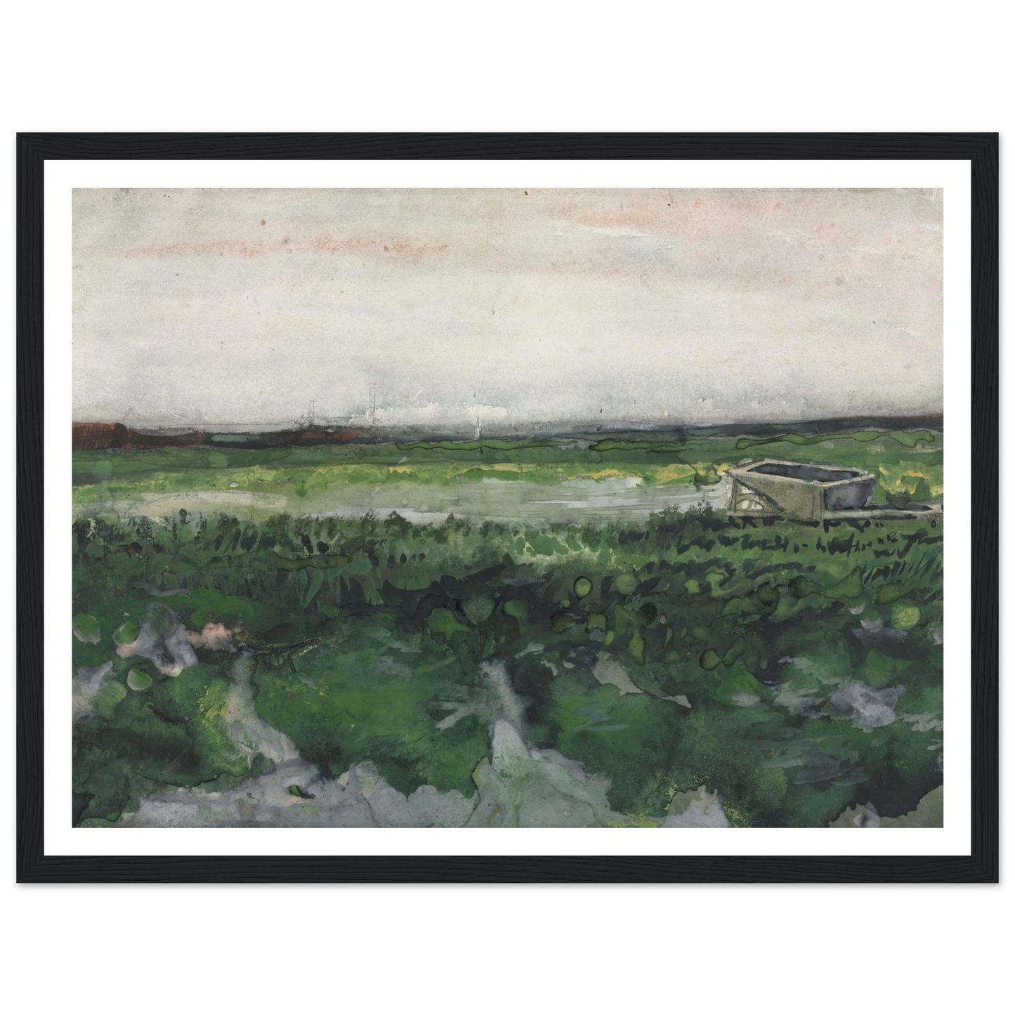 Landscape with Wheelbarrow (1883) Art Print | Vincent van Gogh-Quipham Collections
