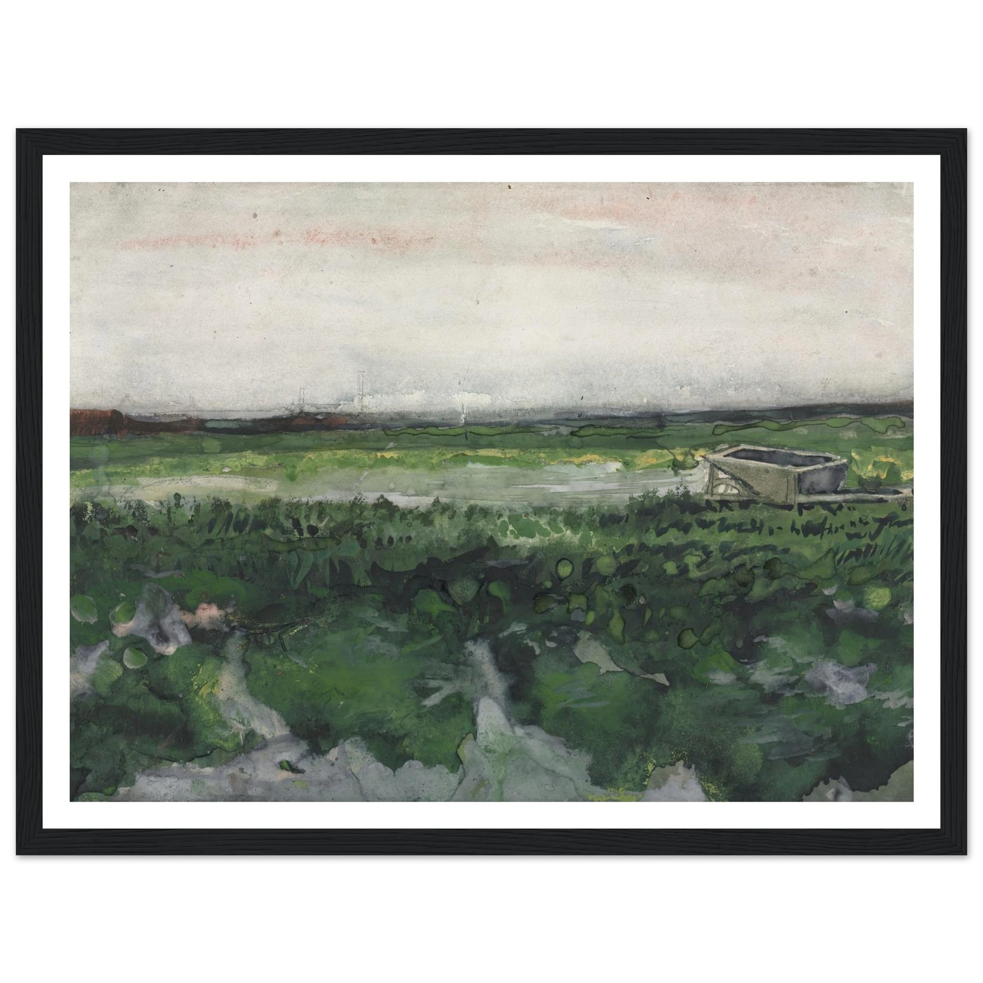 Landscape with Wheelbarrow (1883) Art Print | Vincent van Gogh-Quipham Collections