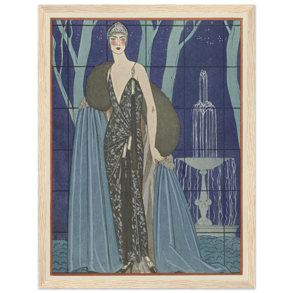Alcyone ; Robe et manteau du soir, de Worth (1923) Art Print | George Barbier-Quipham Collections
