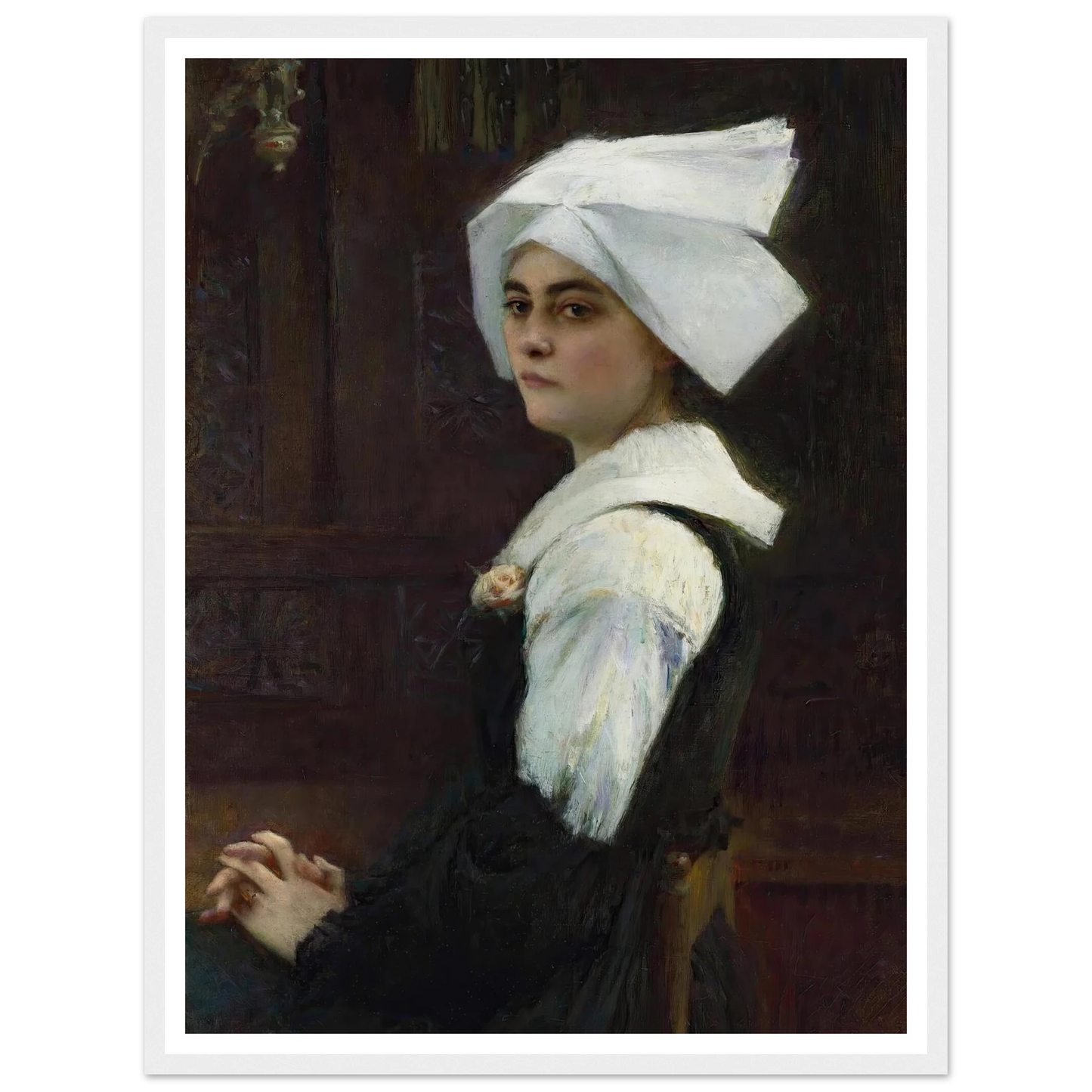 Breton Girl Art Print | Pascal Adolphe Jean Dagnan Bouveret-Quipham Collections