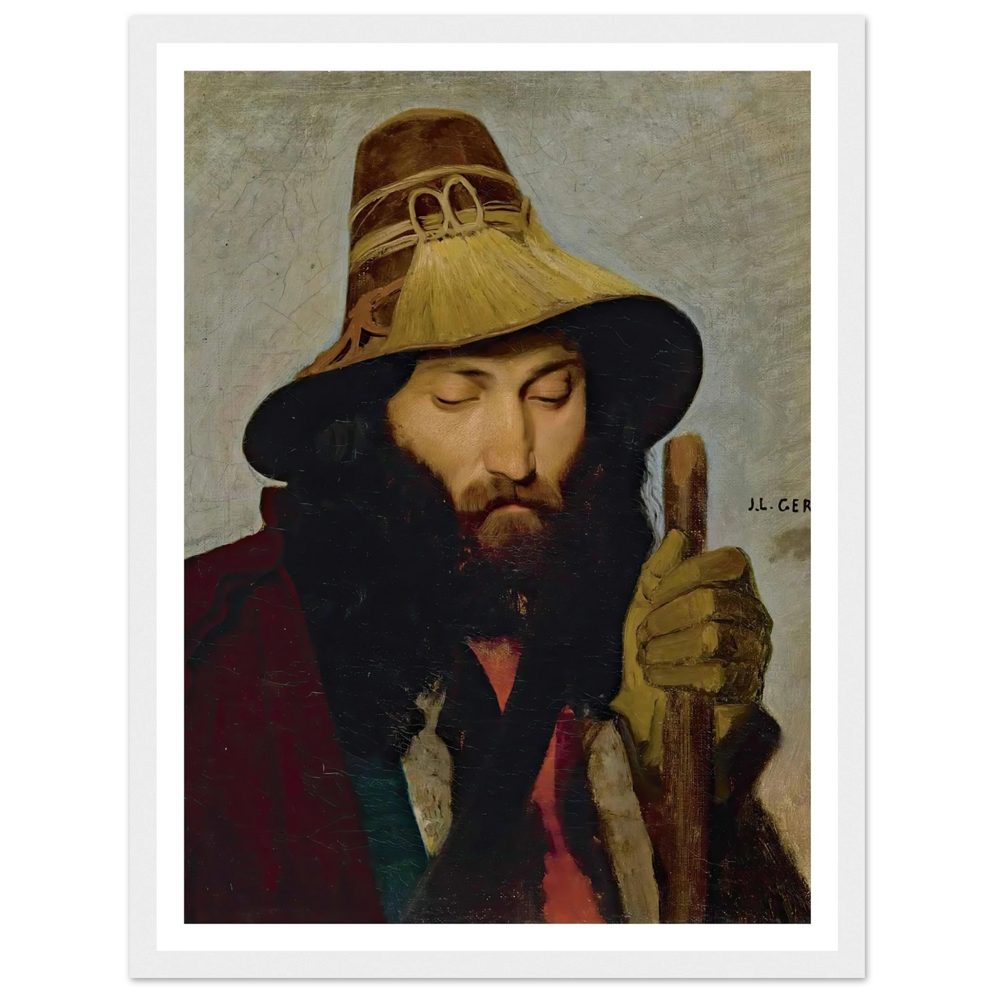 Portrait Of An Italian Man Art Print | Jean Leon Gerome-Quipham Collections
