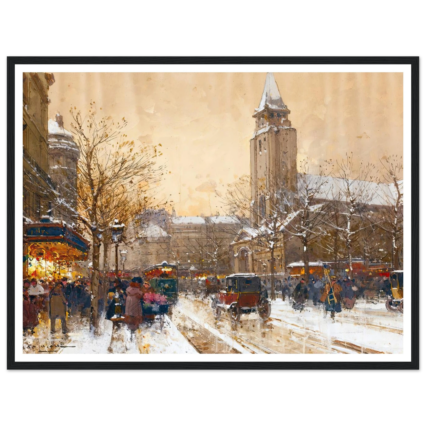 Boulevard Saint-Germain, Paris Art Print | Eugene Galien Laloue-Quipham Collections