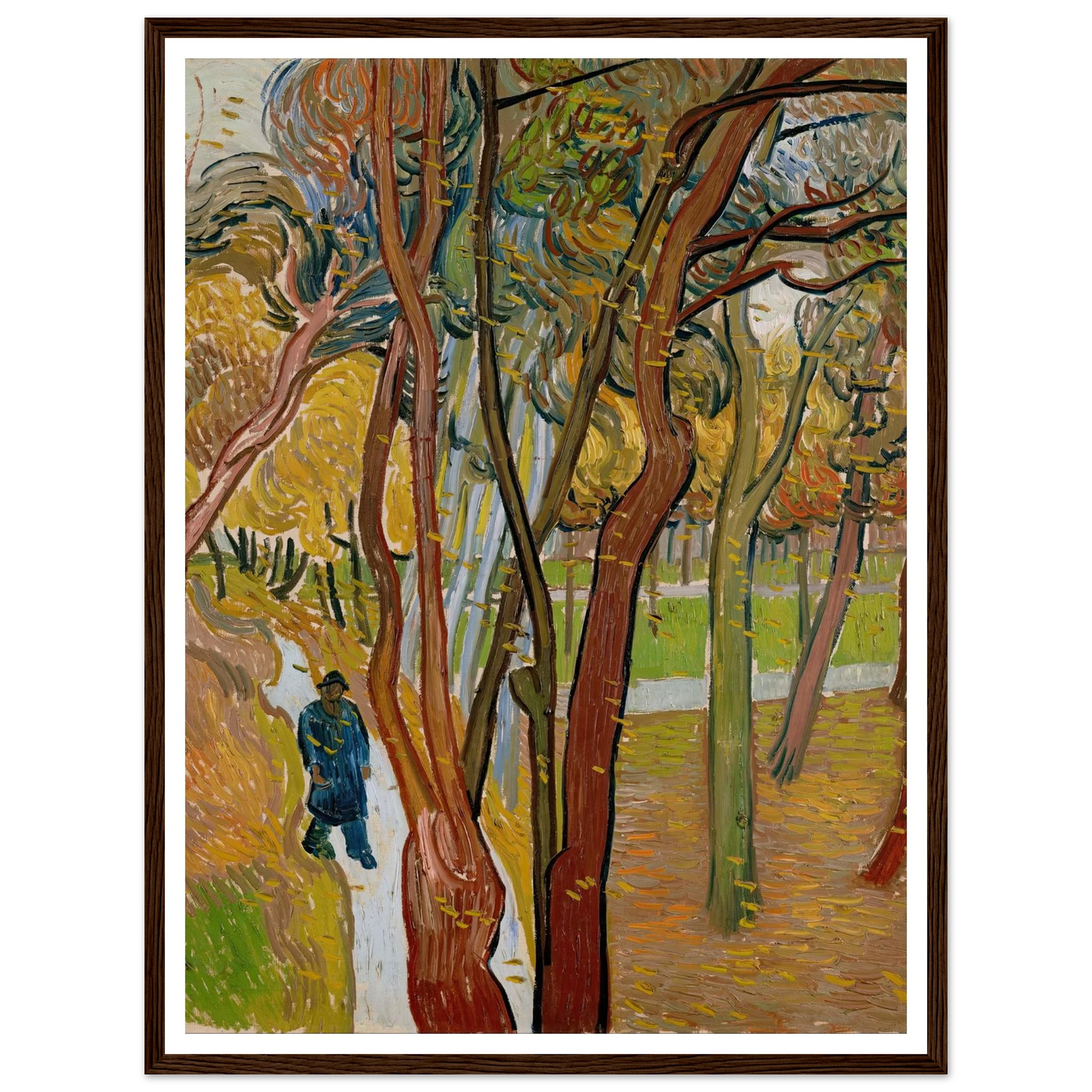 The garden of Saint Paul’s Hospital (`The fall of the leaves’) Art Print | Vincent van Gogh-Quipham Collections