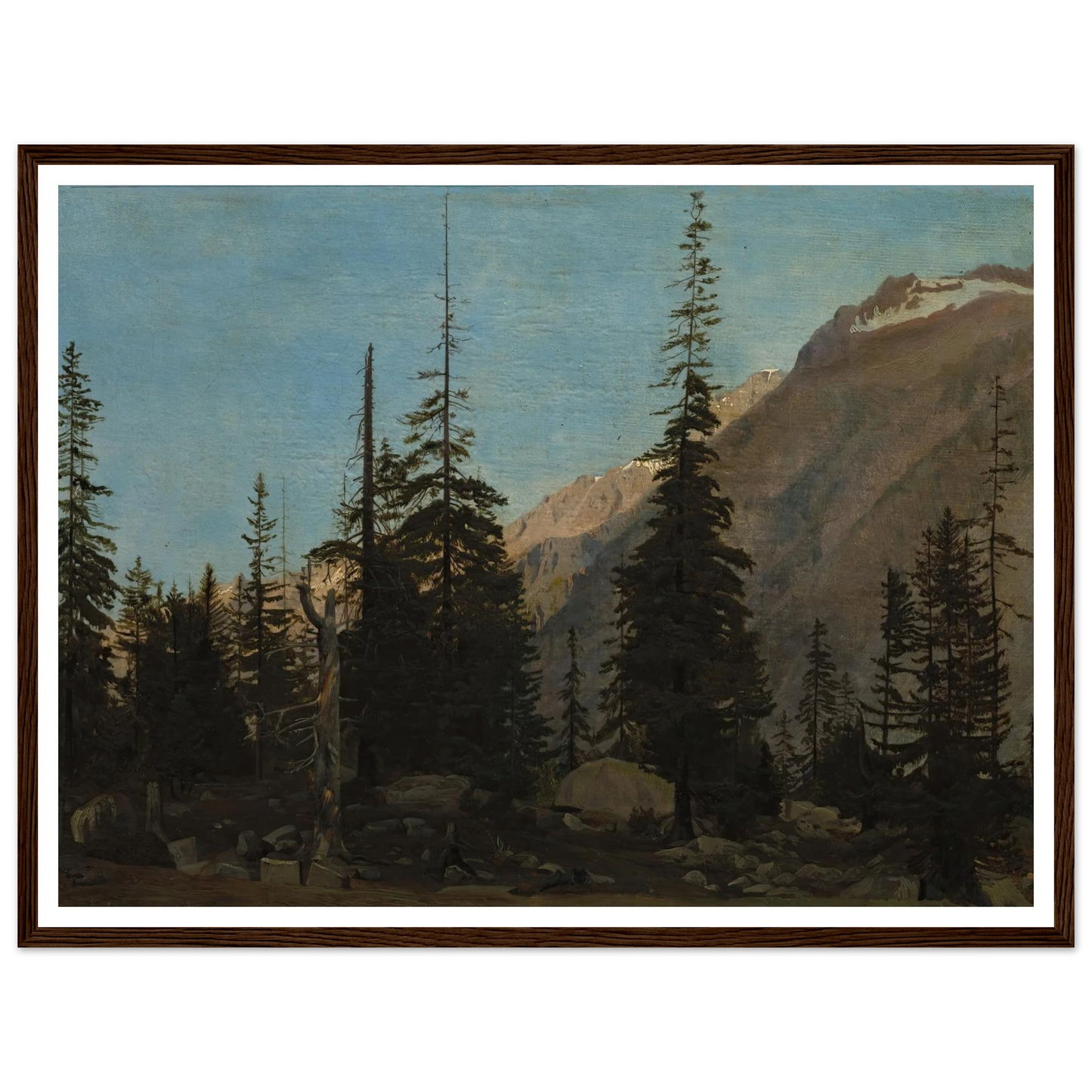 Alpine Landscape, The Handegg, Switzerland (1850s) Art Print | Jean Leon Gerome-Quipham Collections