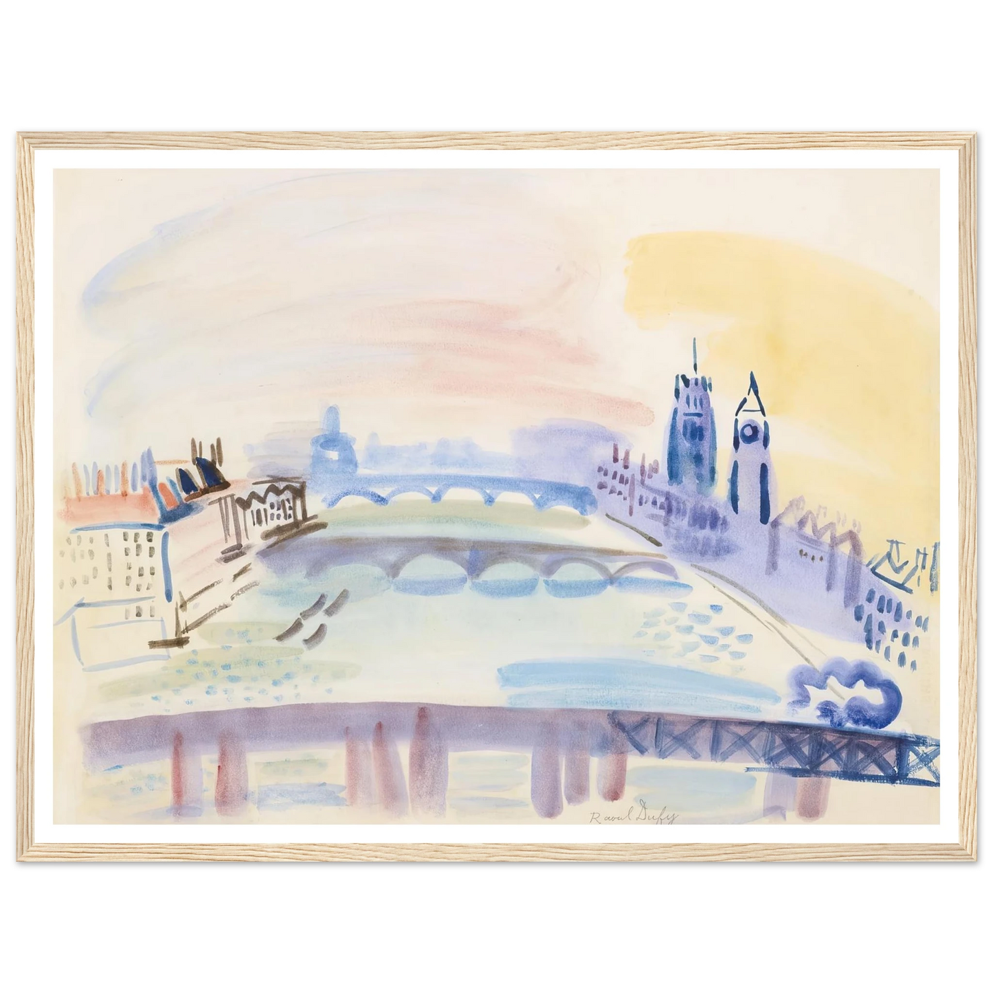 La Tamise, Londres (ca 1932) Art Print | Raoul Dufy-Quipham Collections