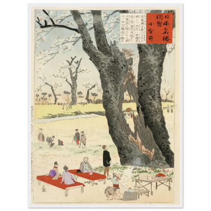 Koganei, Cherry Blossoms (1896) Art Print | Kobayashi Kiyochika-Quipham Collections