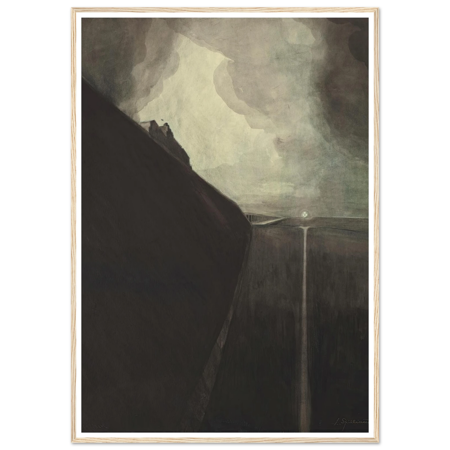 Digue et plage, Chalet Royal et galeries d’Ostende (1908) Art Print | Leon Spilliaert-Quipham Collections