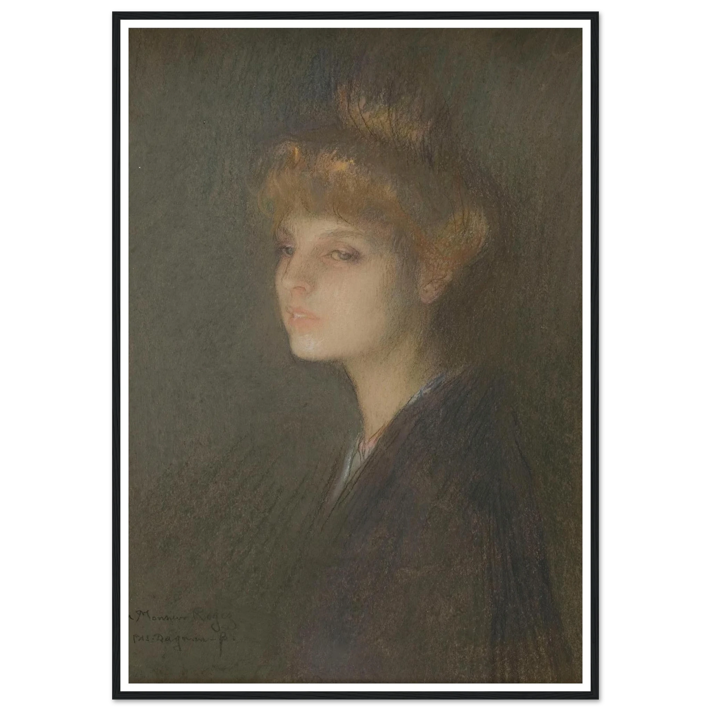 Portrait de femme (1895 - 1905) Art Print | Pascal Adolphe Jean Dagnan Bouveret-Quipham Collections