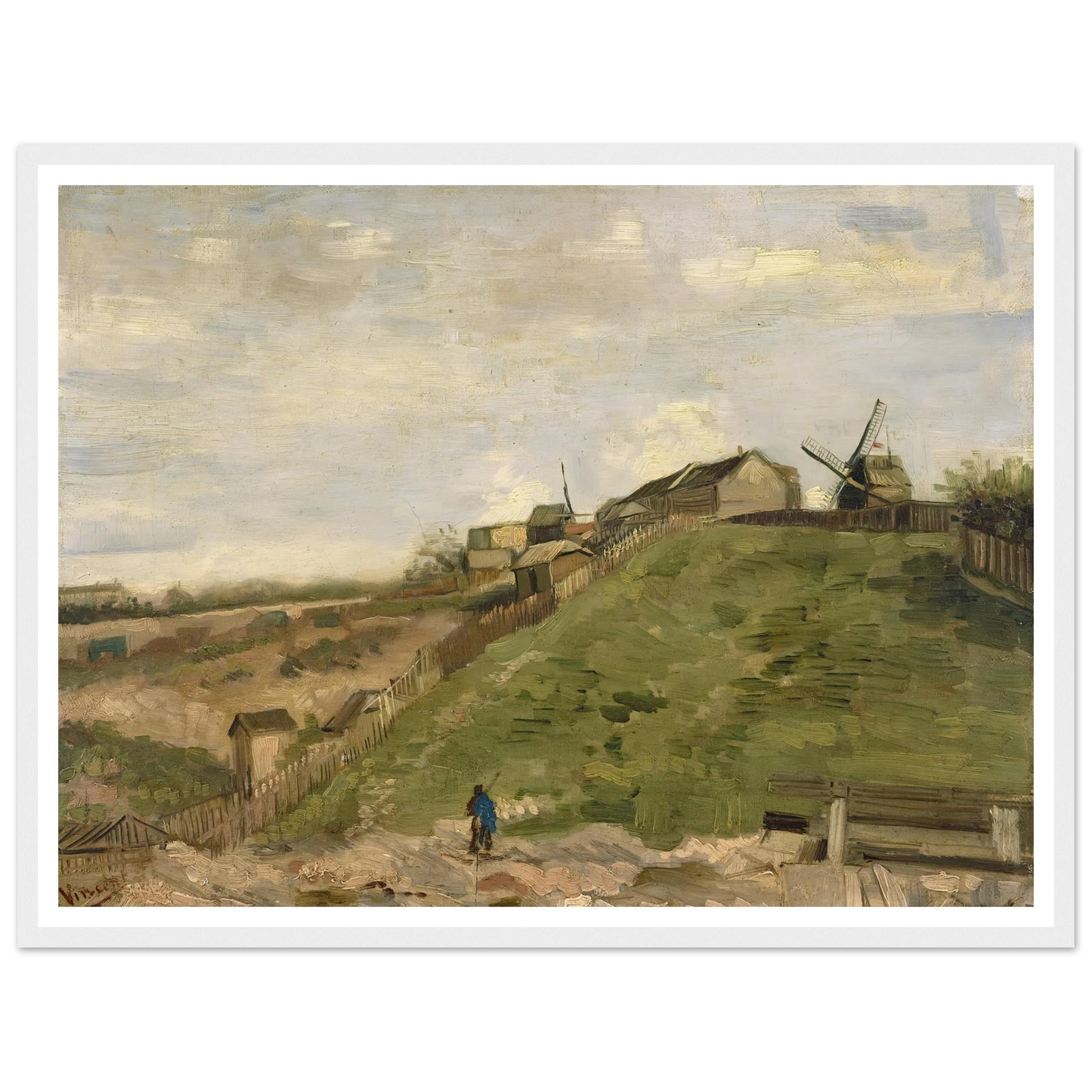 The hill of Montmartre with stone quarry (1886) Art Print | Vincent van Gogh-Quipham Collections