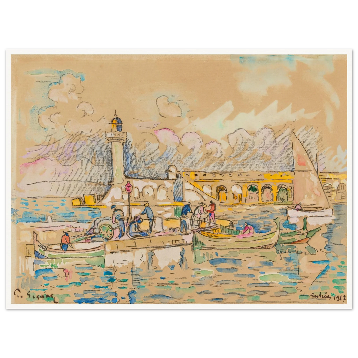 Antibes (1917) Art Print | Paul Signac-Quipham Collections
