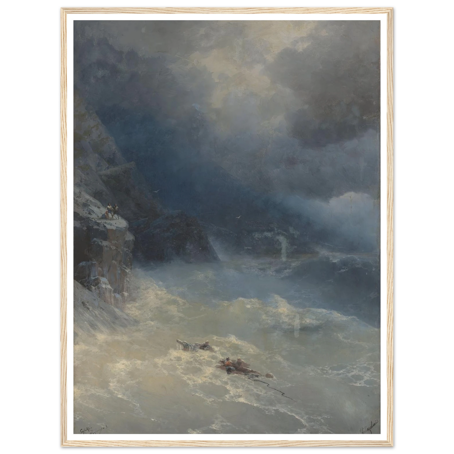 The storm at Cape Aya (1899) Art Print | Ivan Konstantinovich Aivazovsky-Quipham Collections