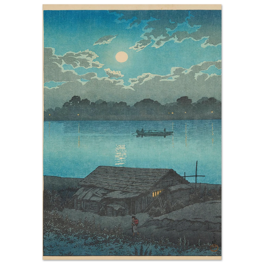 Arakawa no tsuki, Akabane (Moon on the Arakawa River in Akabane) (1929) Art Print | Kawase Hasui-Quipham Collections