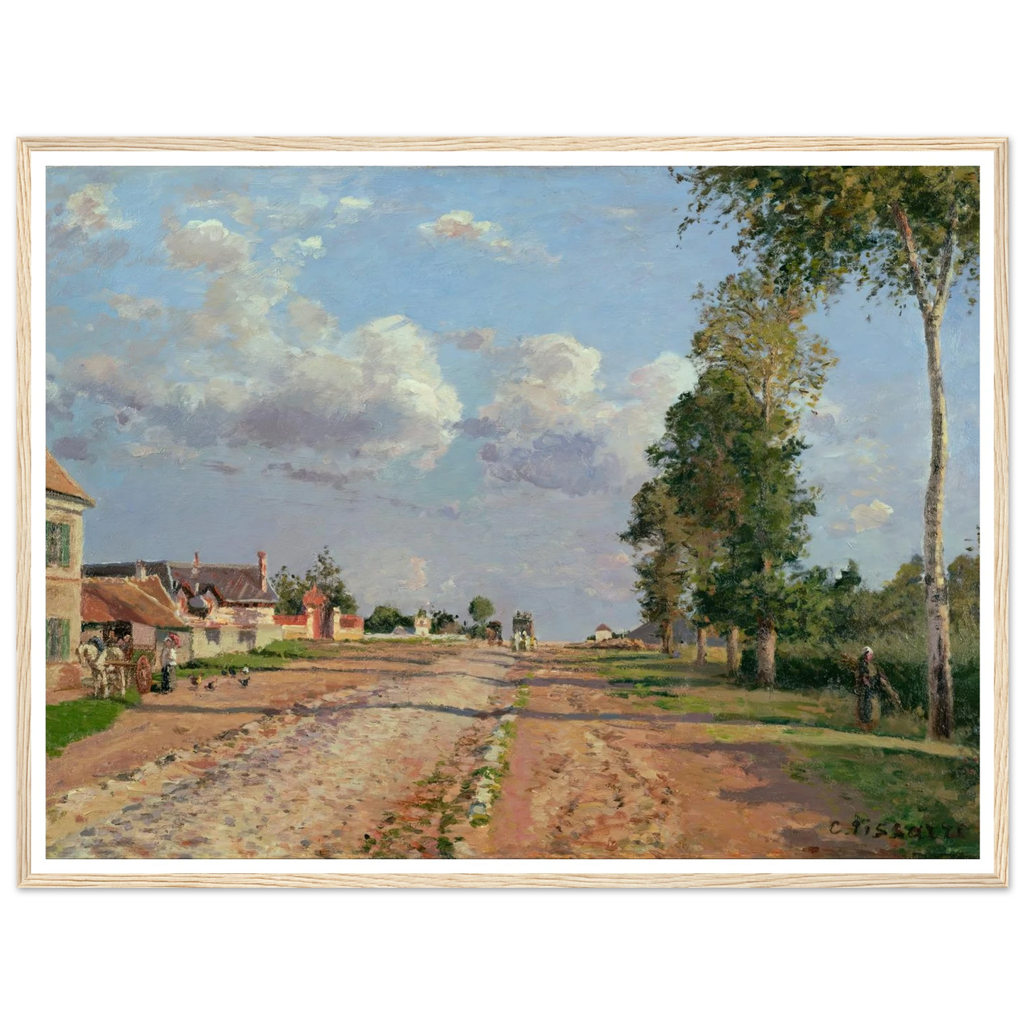 Route de Versailles, Rocquencourt (1871) Art Print | Camille Pissarro-Quipham Collections