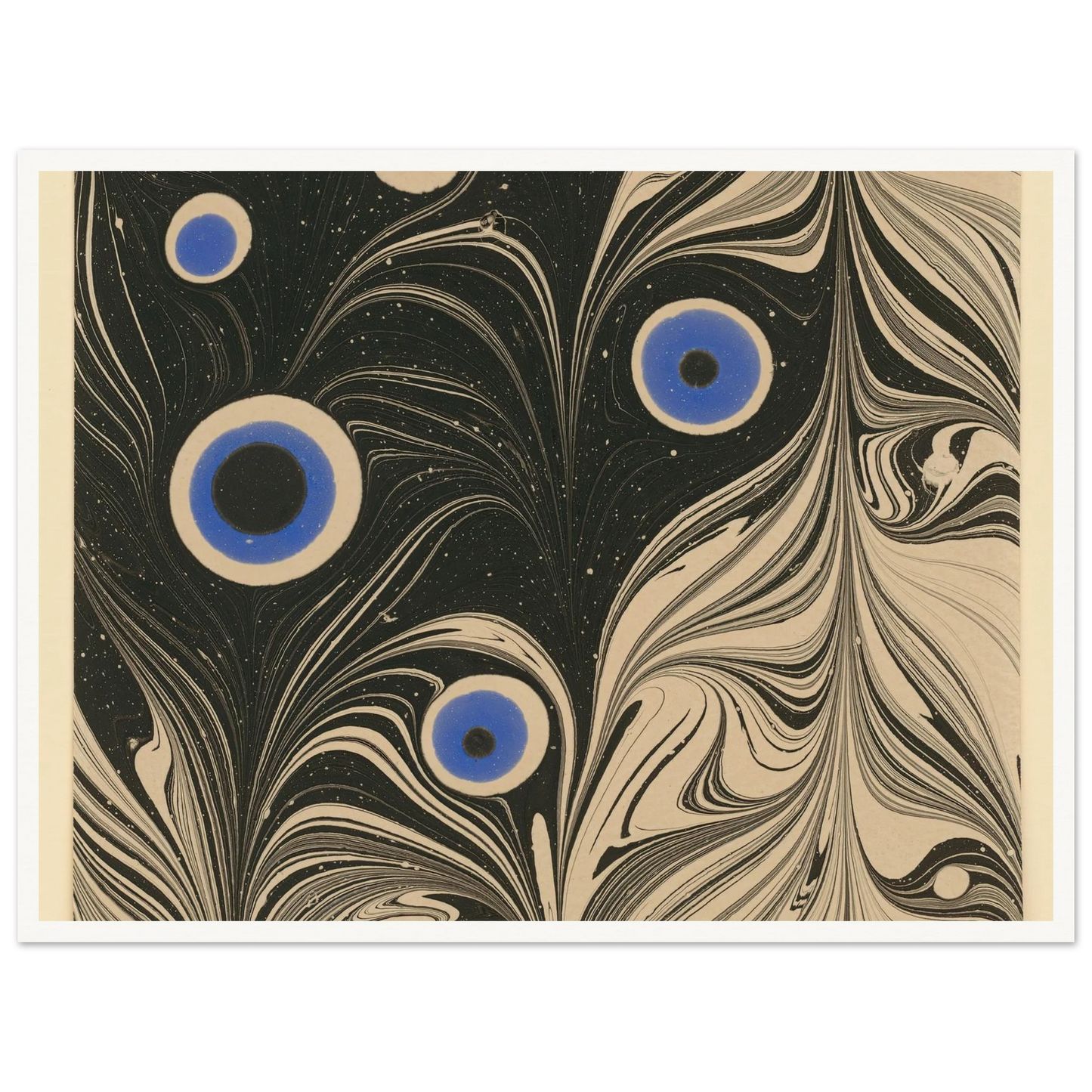 Marmorpapier (Pfauenfederornament) (1903 - 1907) Art Print | Josef Hoffmann-Quipham Collections