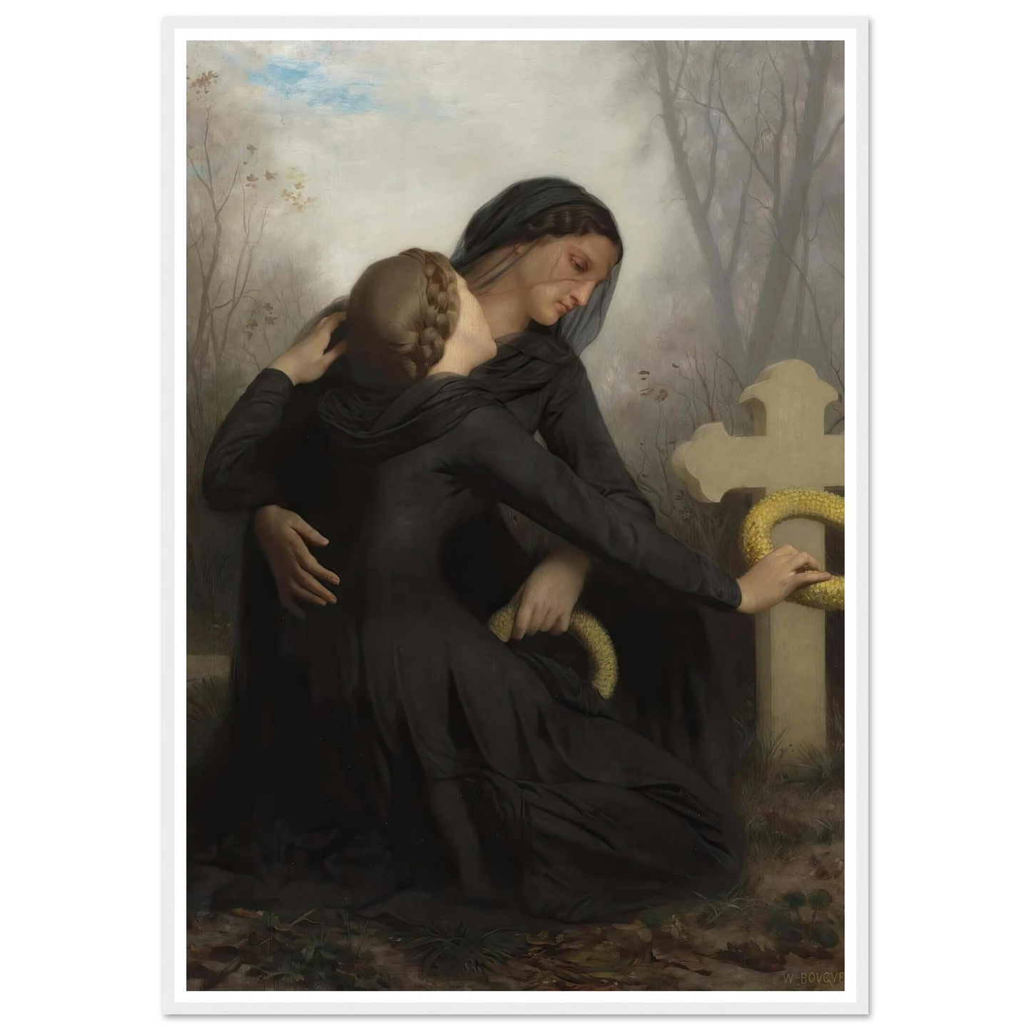 Le Jour Des Morts (All Saints Day) Art Print | William Bouguereau-Quipham Collections