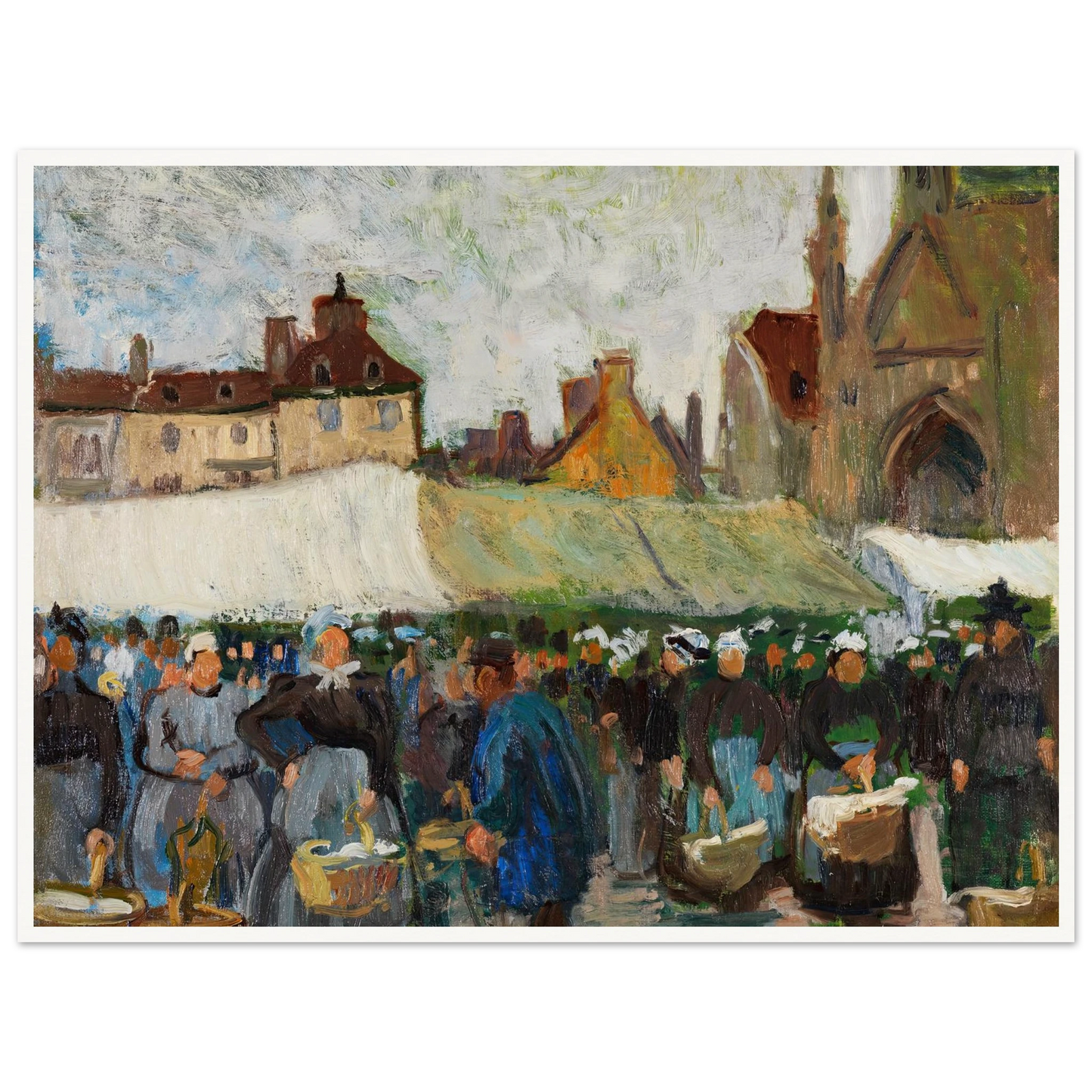 Marché à Falaise (Markt in Falaise) (1905) Art Print | Raoul Dufy-Quipham Collections