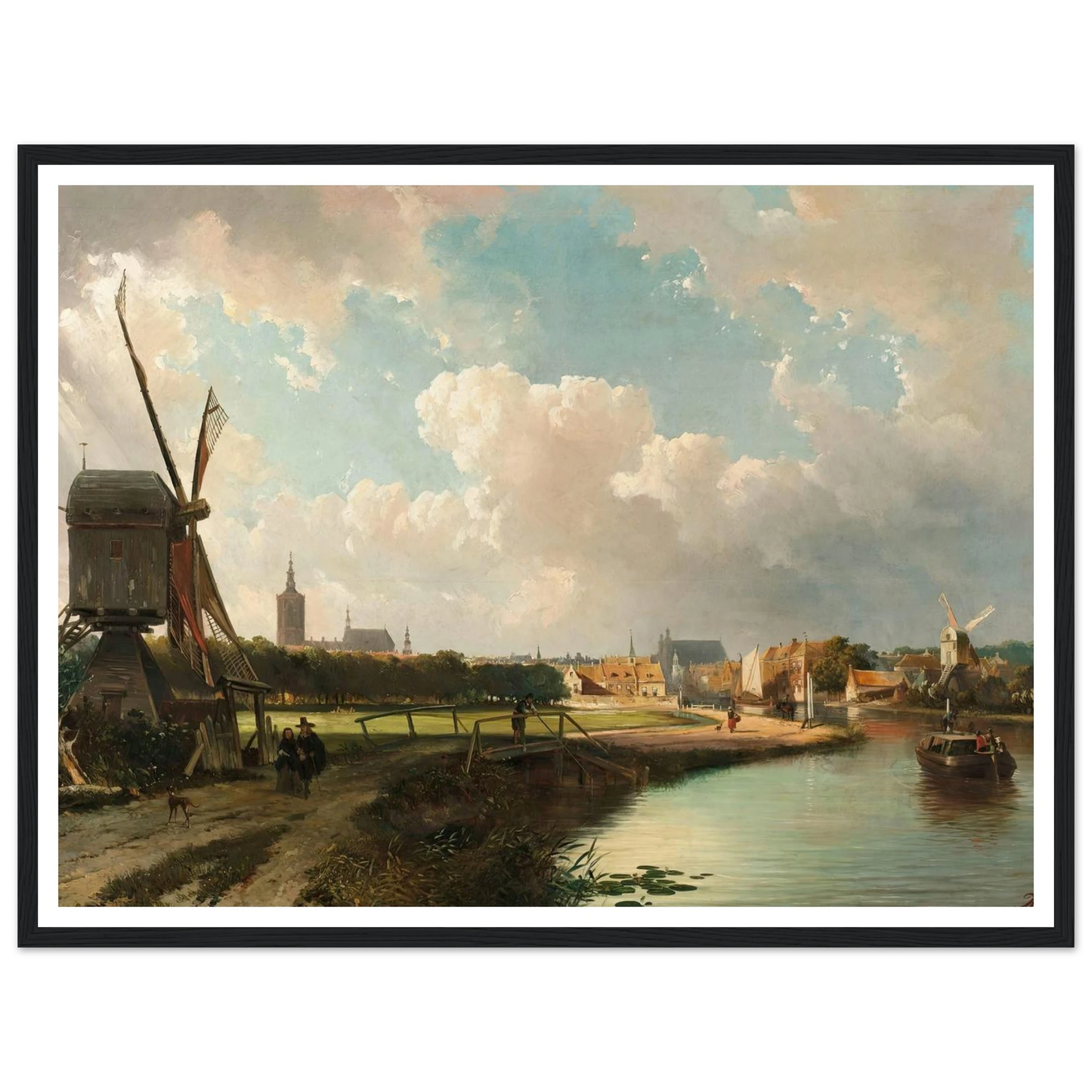 View of The Hague from the Delftse Vaart in the Seventeenth Century (1852) Art Print | Cornelis Springer-Quipham Collections