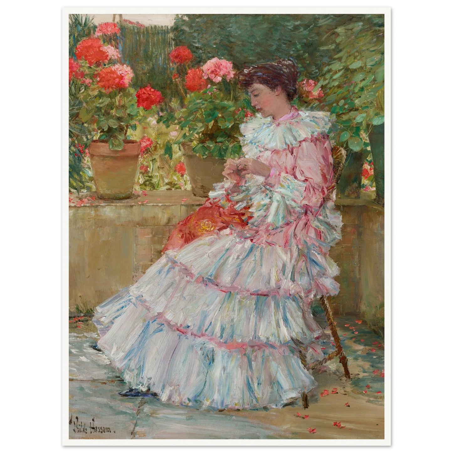 Geraniums (circa 1888-1889) Art Print | Childe Hassam-Quipham Collections