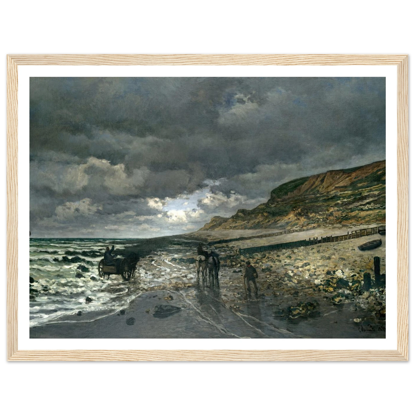La Pointe de la Hève at Low Tide (1865) Art Print | Claude Monet-Quipham Collections