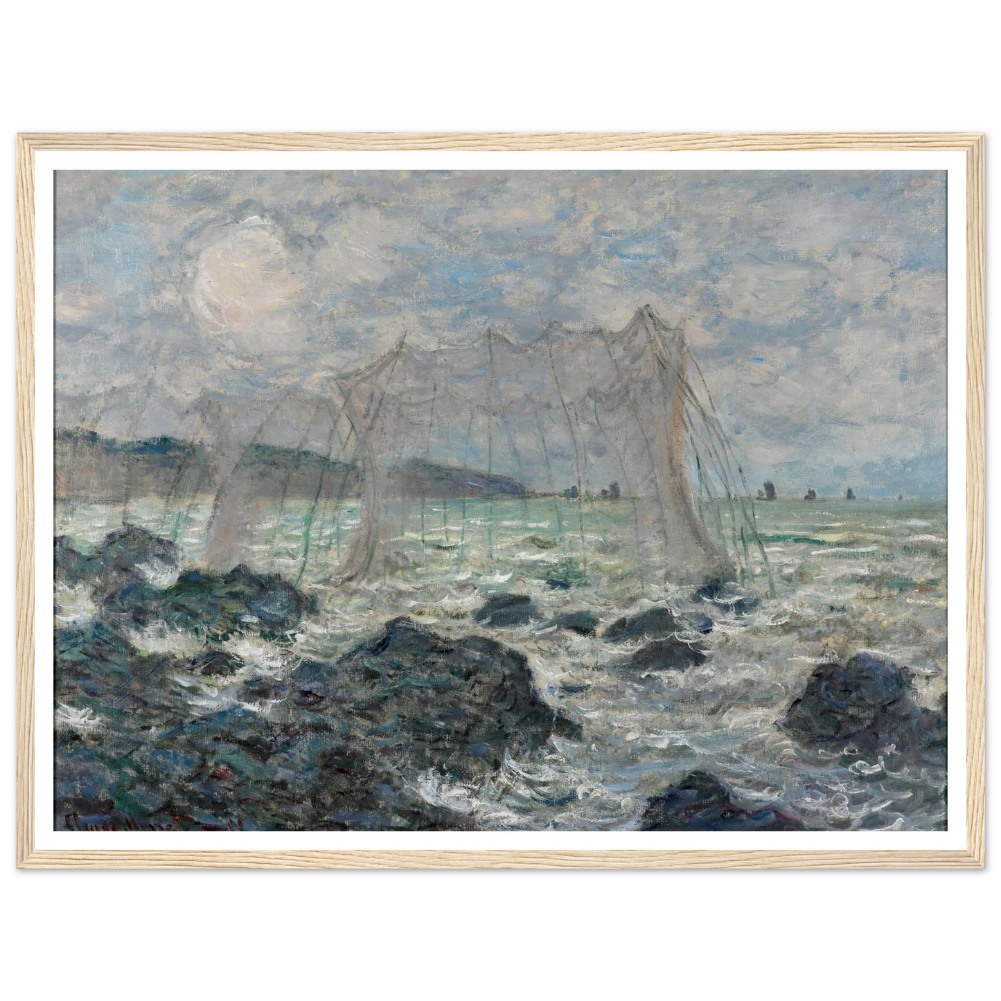 Fishing nets at Pourville (1882) Art Print | Claude Monet-Quipham Collections