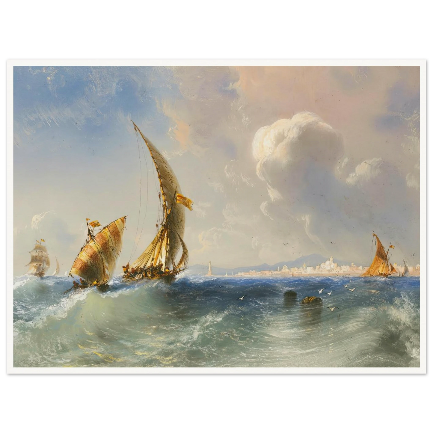 High Seas Near Alicante Art Print | Carlo Bossoli-Quipham Collections