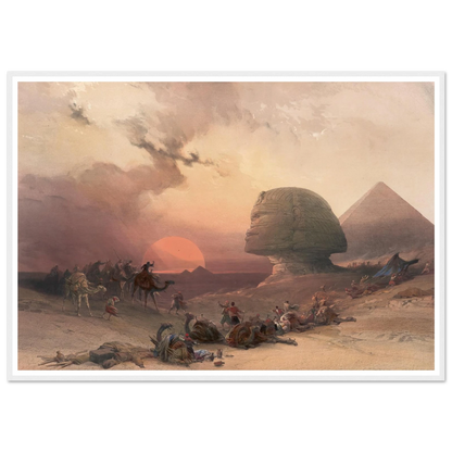 Approach of the simoom. Desert of Gizeh. (1846-1849) Art Print | David Roberts-Quipham Collections