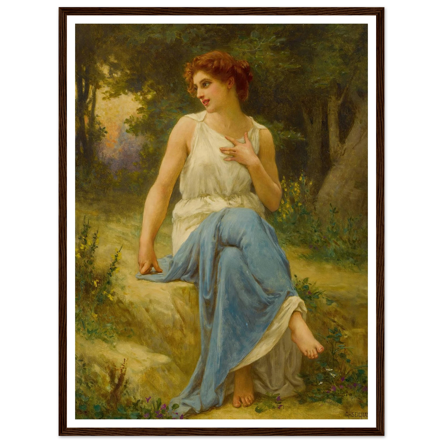 Portrait Of A Seated Woman Art Print | Guillaume Seignac-Quipham Collections