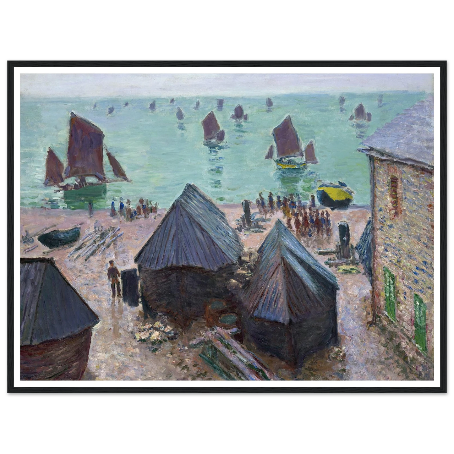 The Departure of the Boats, Étretat (1885) Art Print | Claude Monet-Quipham Collections