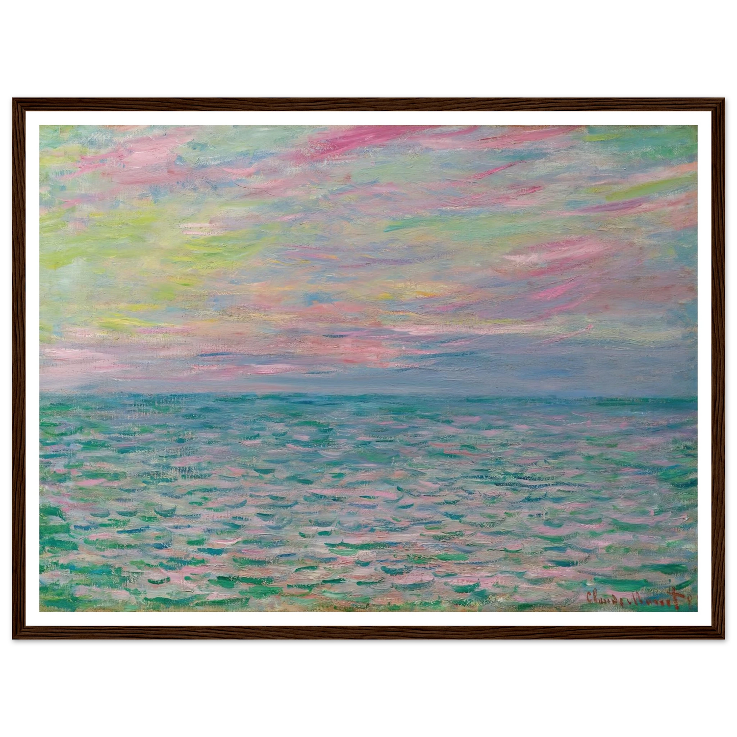 Coucher De Soleil À Pourville, Pleine Mer (1882) Art Print | Claude Monet-Quipham Collections