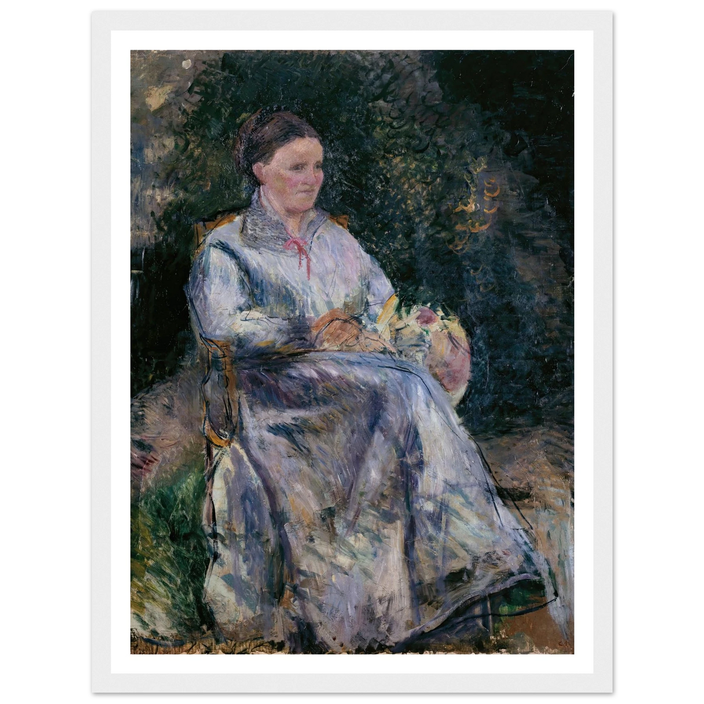 Julie Pissarro au jardin (1874) Art Print | Camille Pissarro-Quipham Collections