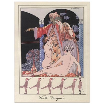 Vieille Turquie (Dans le sérail) (1914-1915) Art Print | George Barbier-Quipham Collections