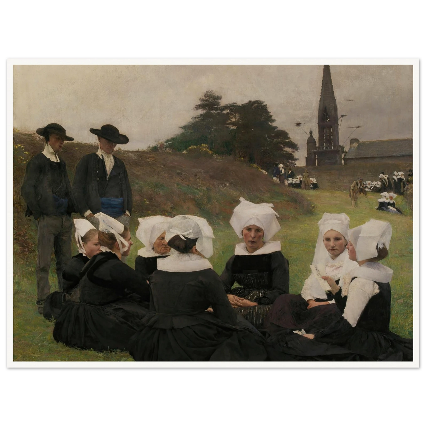 Breton Women at a Pardon (1887) Art Print | Pascal Adolphe Jean Dagnan Bouveret-Quipham Collections