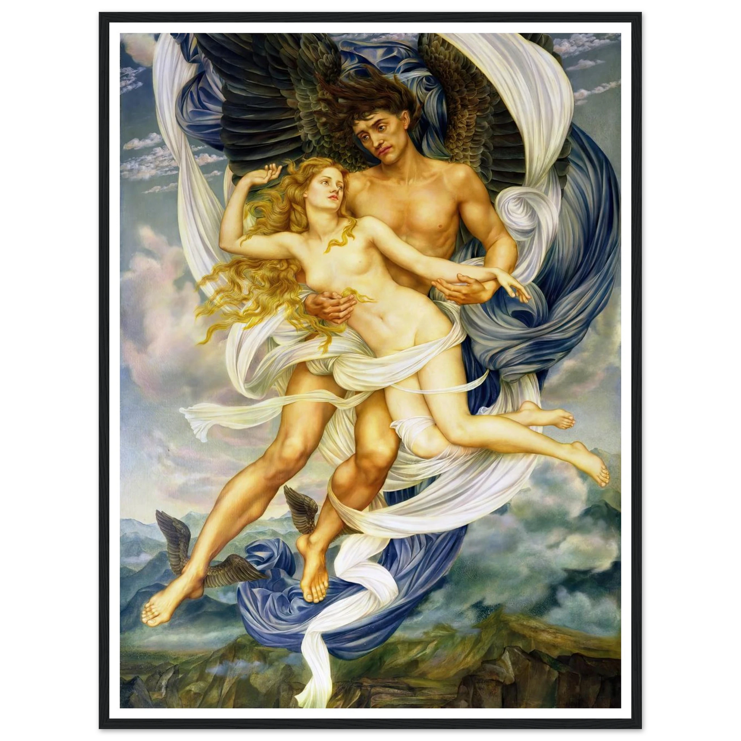 Boreas and Oreithyia (circa 1896) Art Print | Evelyn de Morgan-Quipham Collections