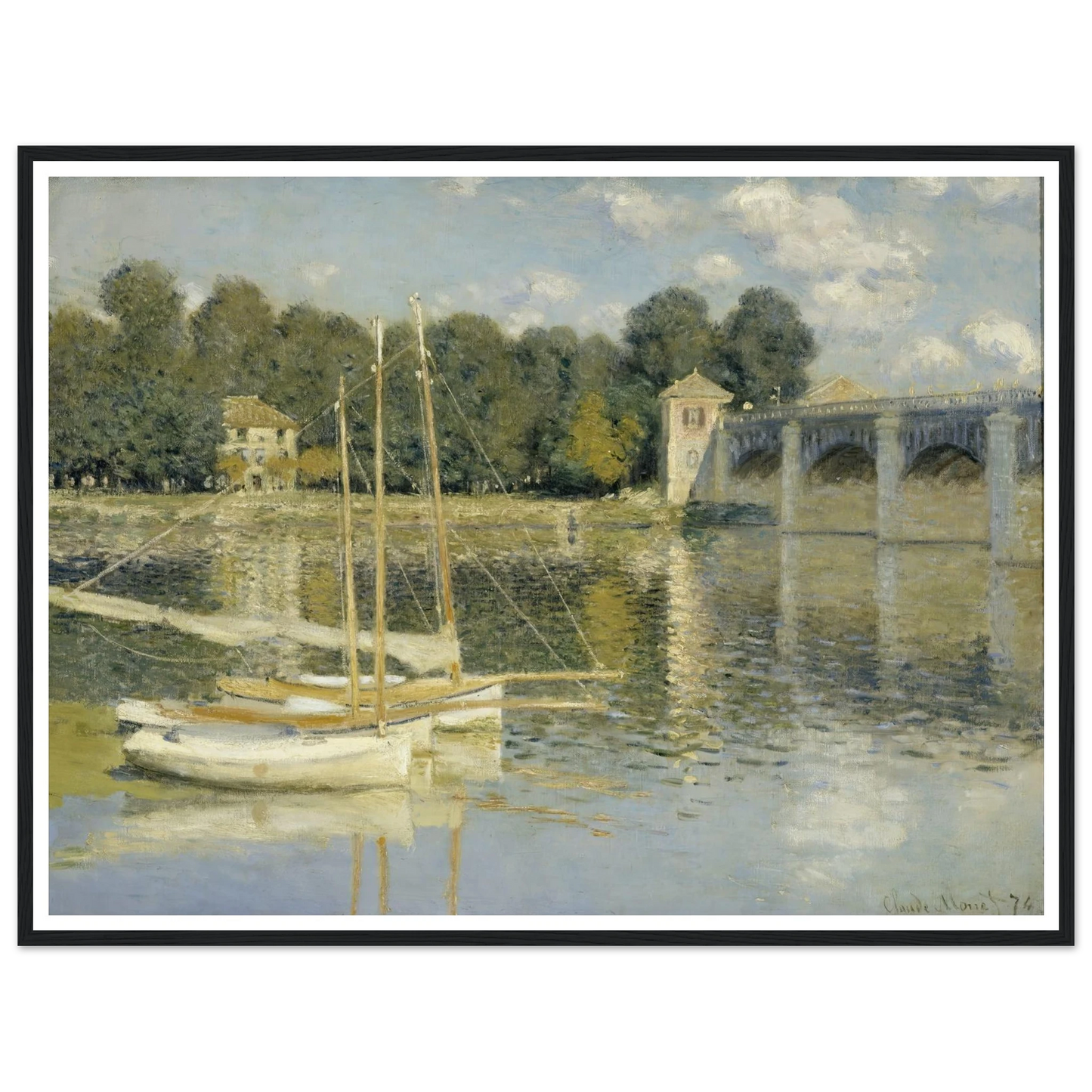 The Argenteuil Bridge (1874) Art Print | Claude Monet-Quipham Collections