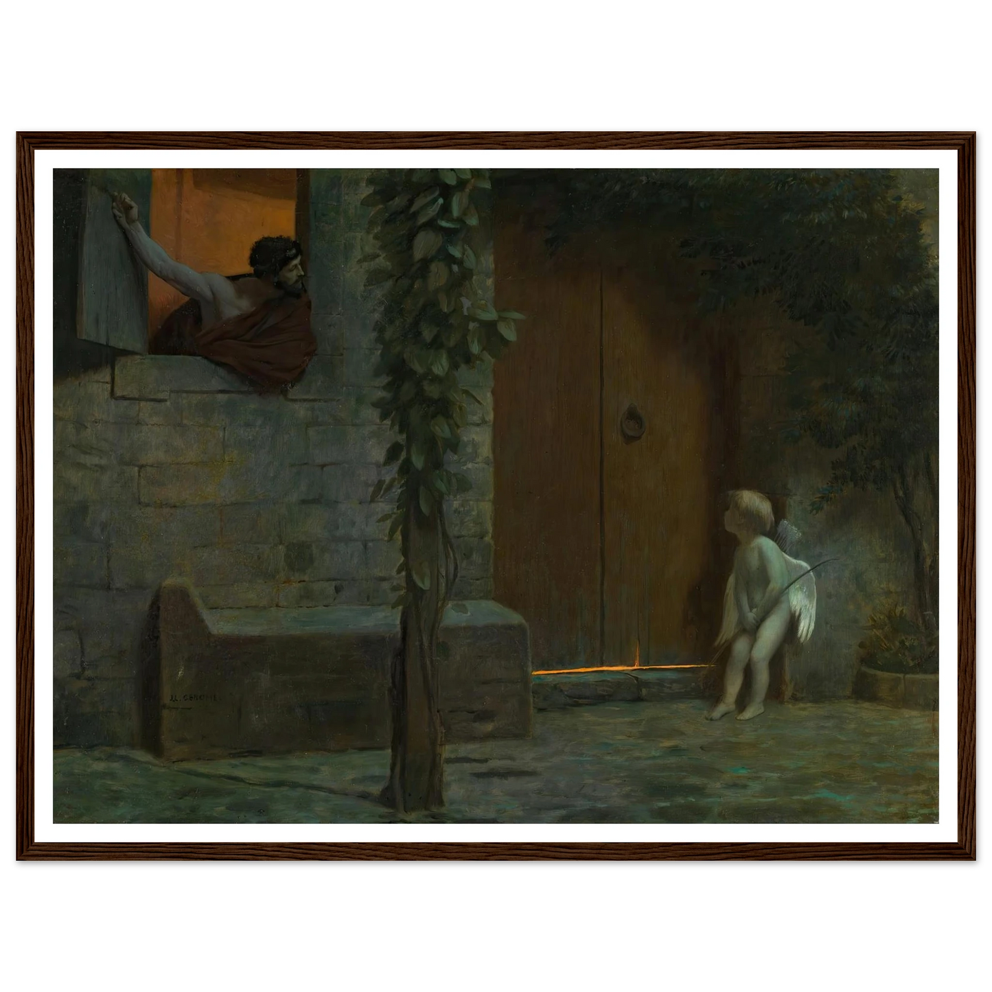 Cupid at the Door in a Rainstorm Art Print | Jean Leon Gerome-Quipham Collections