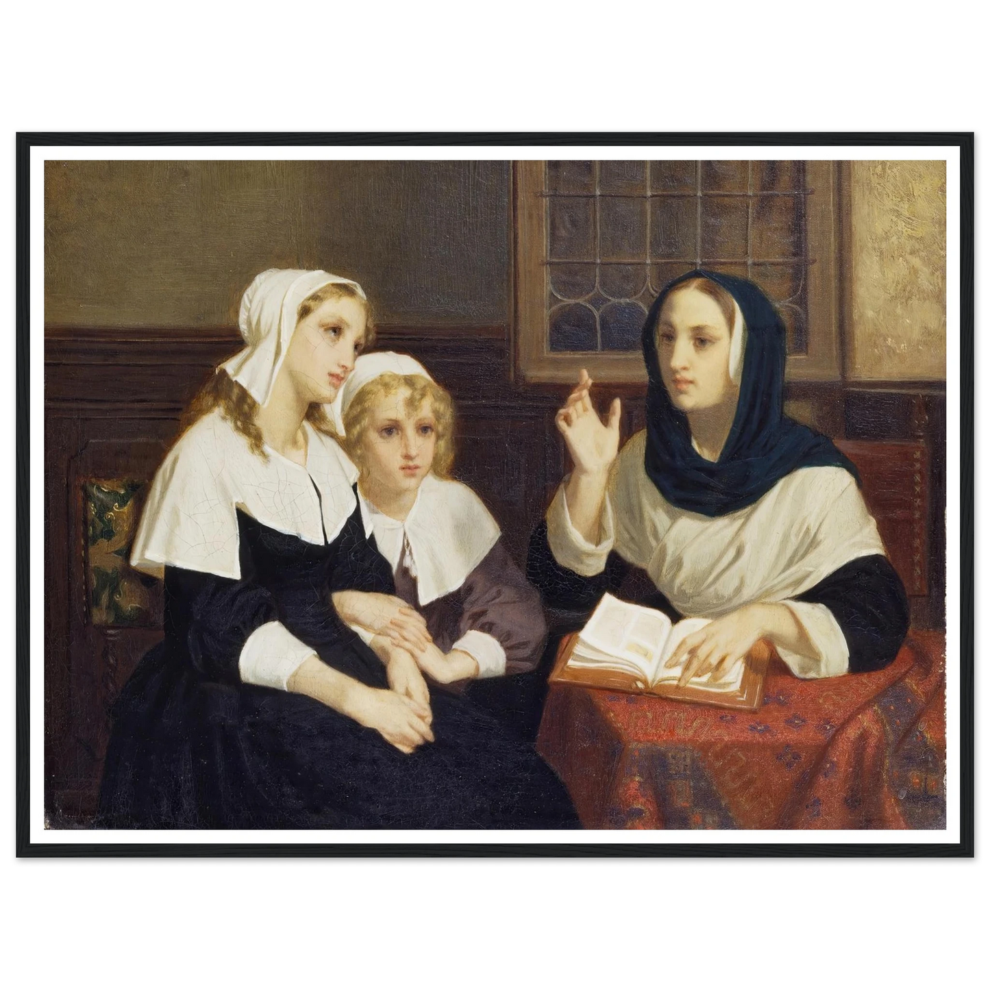 Reading the Bible (c. 1859) Art Print | Hugues Merle-Quipham Collections