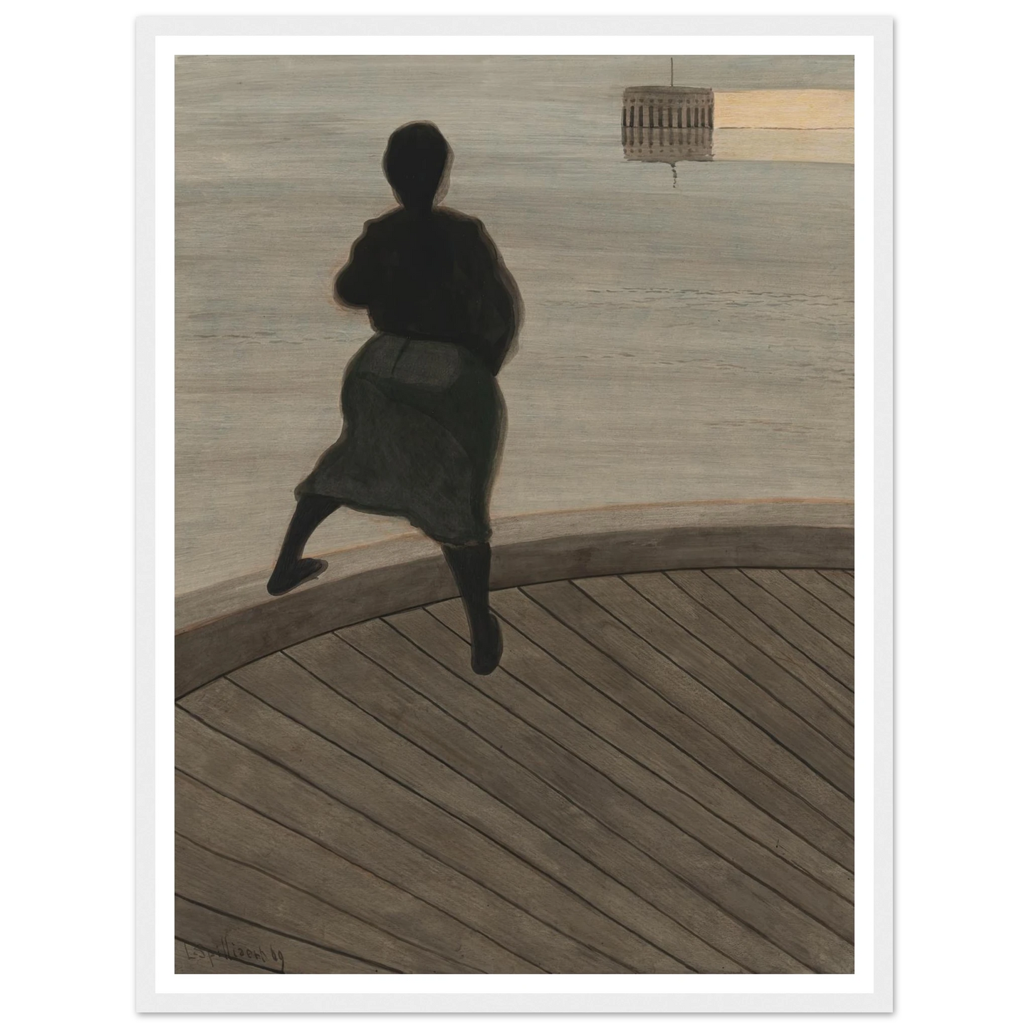 Femme de pêcheur sur le ponton (1909) Art Print | Leon Spilliaert-Quipham Collections