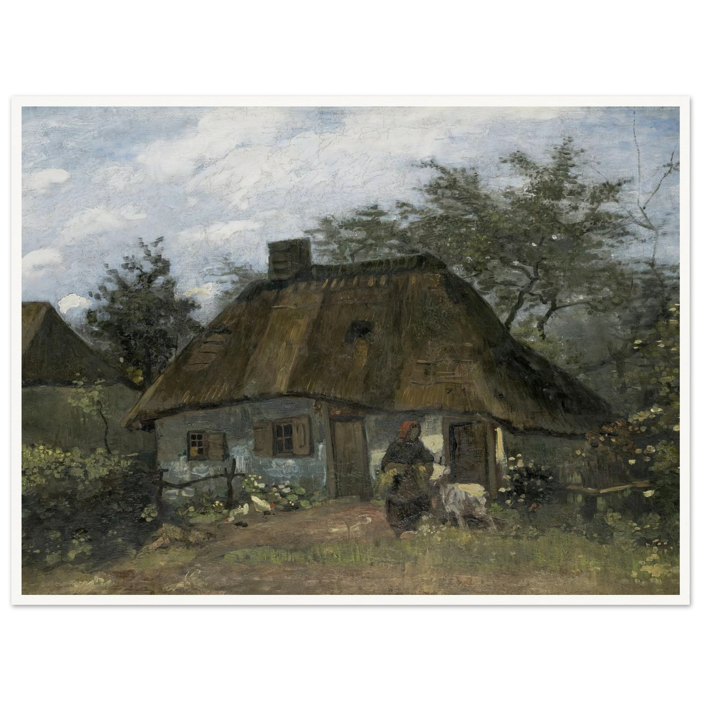 Farmhouse in Nuenen (1885) Art Print | Vincent van Gogh-Quipham Collections