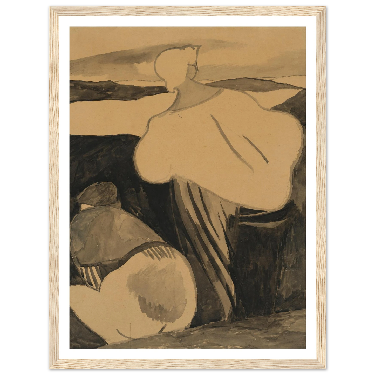 Femmes de pêcheur dans les dunes, vues de dos (1923) Art Print | Leon Spilliaert-Quipham Collections