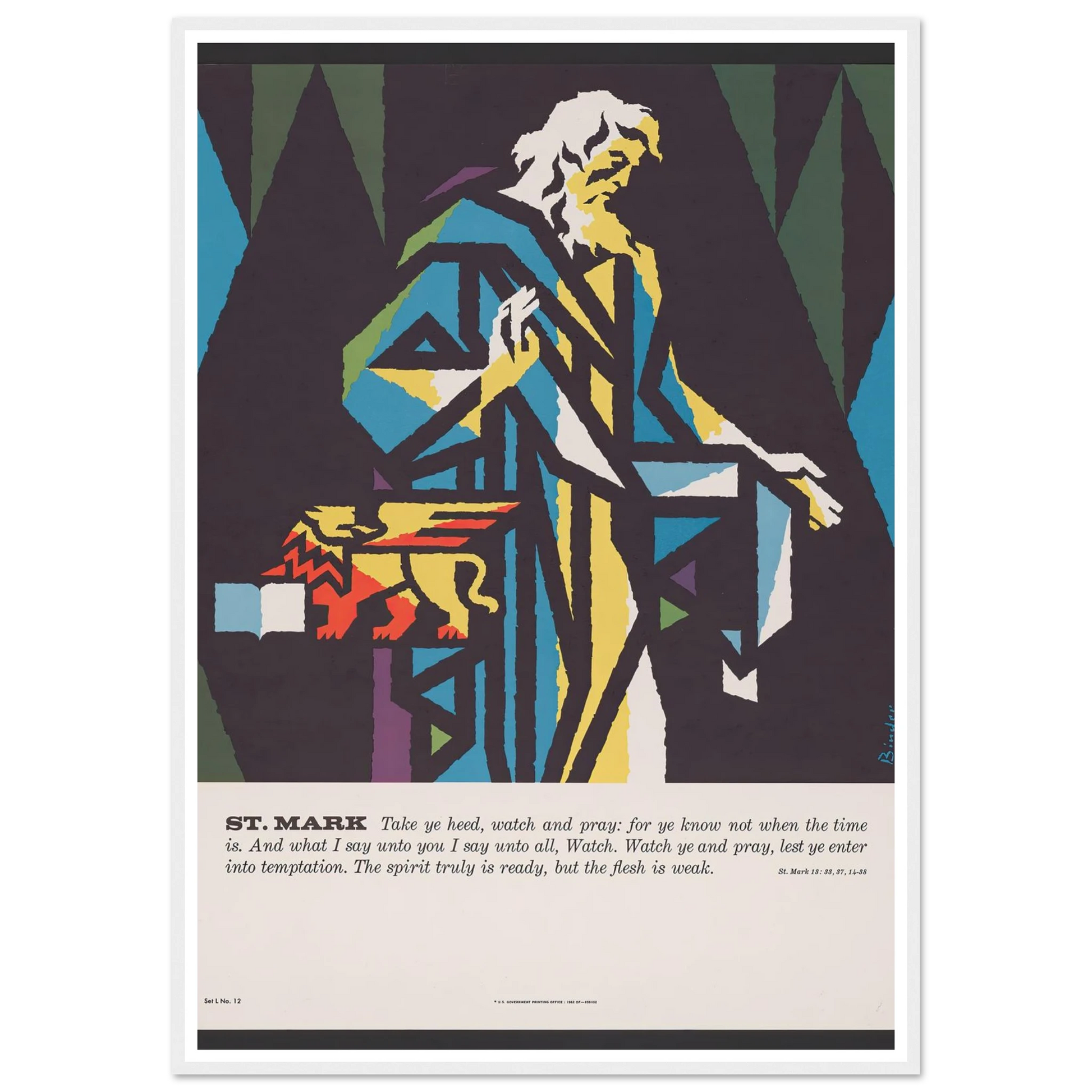 St. Mark (1962) Art Print | Joseph Binder-Quipham Collections