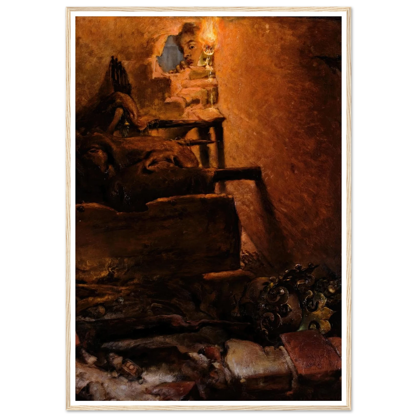 The interior of the tomb of King Kazimierz Wielki (1869) Art Print | Jan Matejko-Quipham Collections