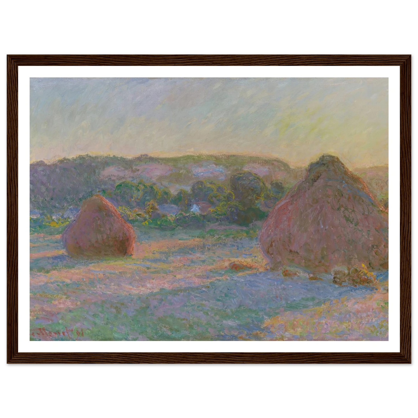 Stacks of Wheat (End of Summer) (1890-91) Art Print | Claude Monet-Quipham Collections