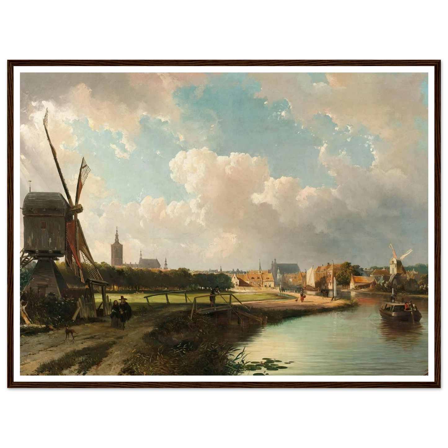 View of The Hague from the Delftse Vaart in the Seventeenth Century (1852) Art Print | Cornelis Springer-Quipham Collections