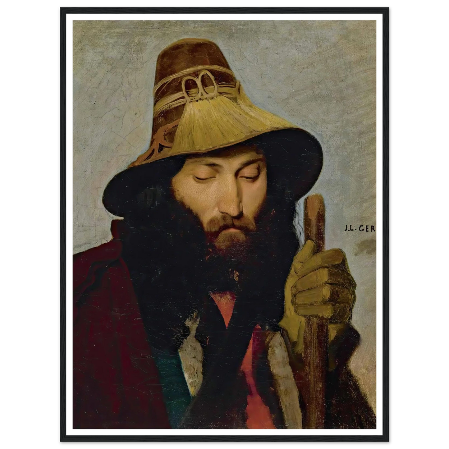 Portrait Of An Italian Man Art Print | Jean Leon Gerome-Quipham Collections