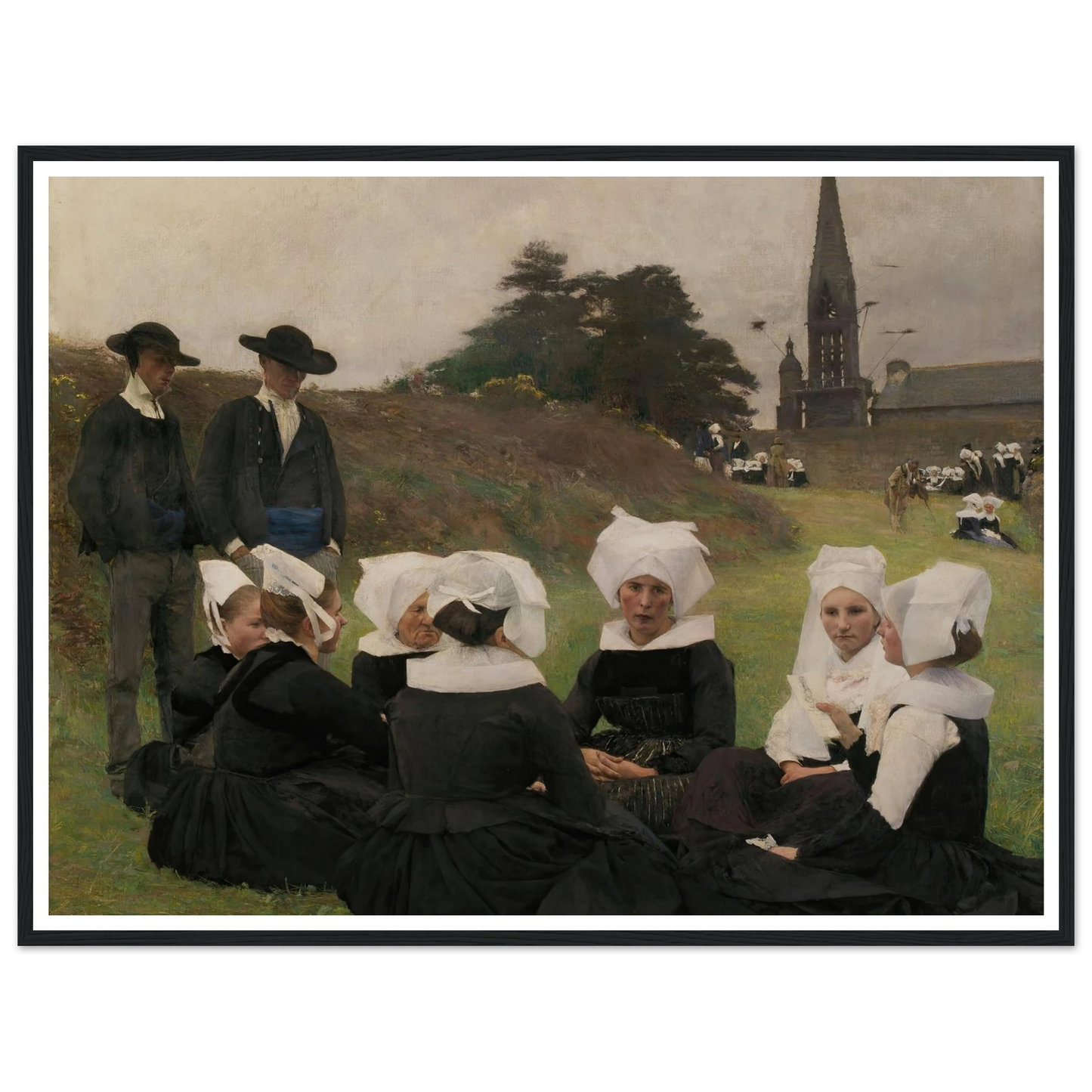 Breton Women at a Pardon (1887) Art Print | Pascal Adolphe Jean Dagnan Bouveret-Quipham Collections