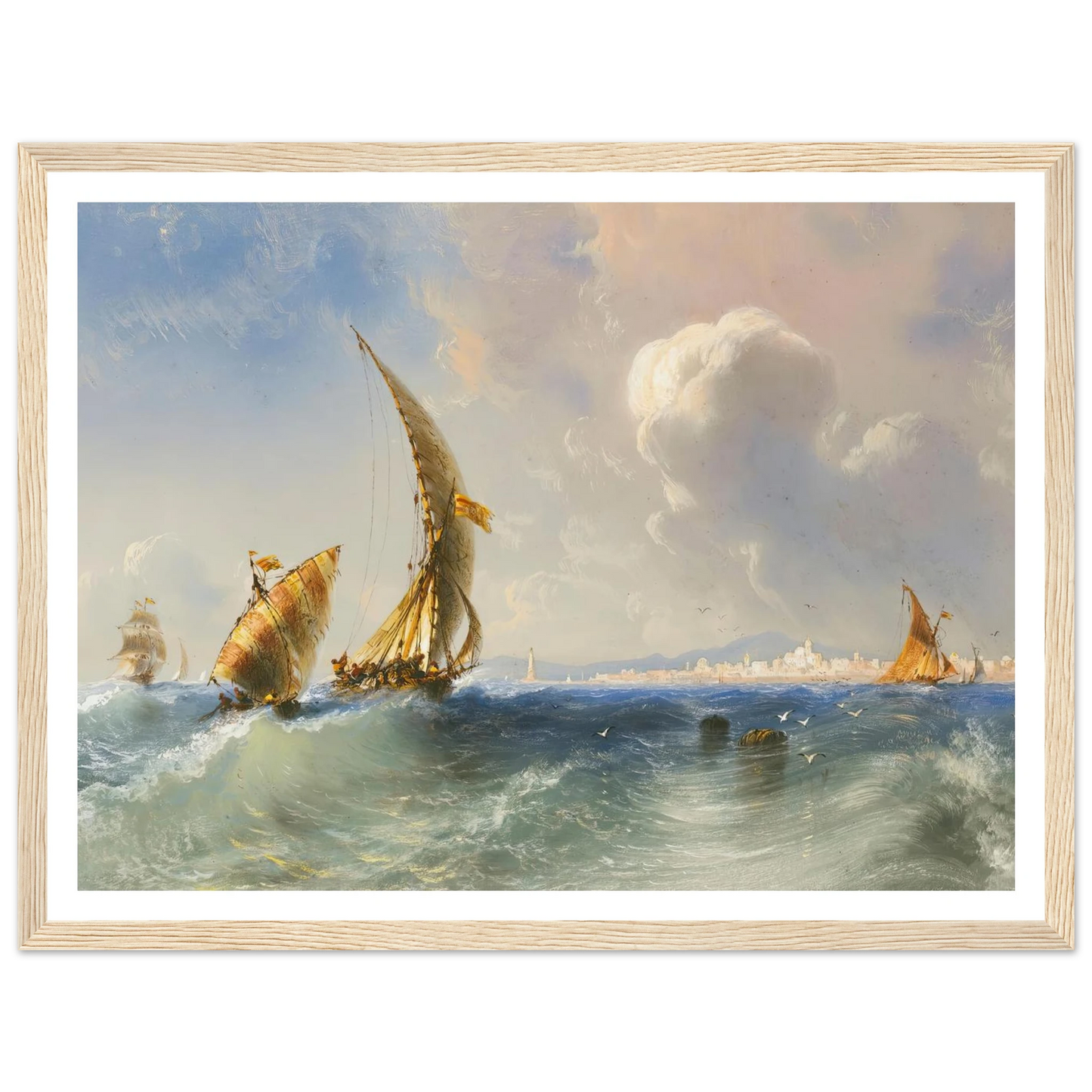 High Seas Near Alicante Art Print | Carlo Bossoli-Quipham Collections