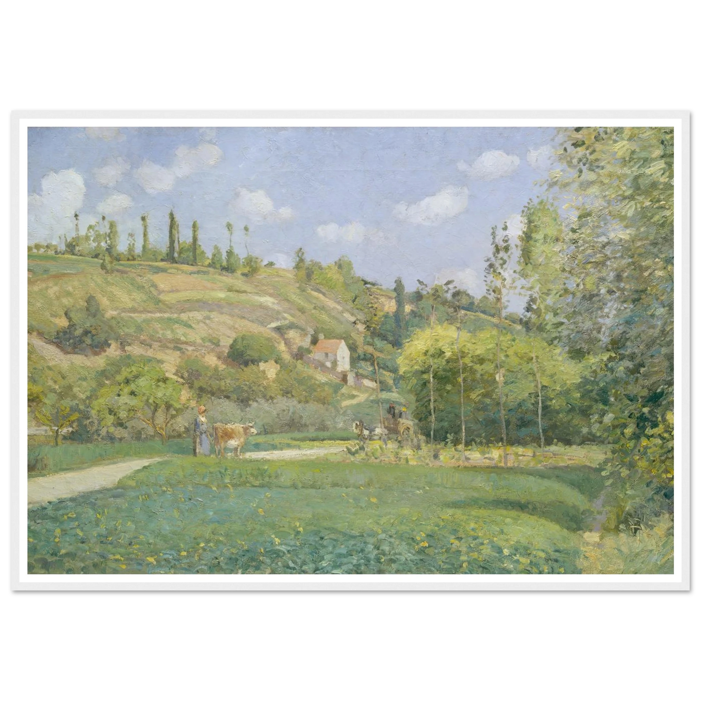 A Cowherd at Valhermeil, Auvers-sur-Oise (1874) Art Print | Camille Pissarro-Quipham Collections