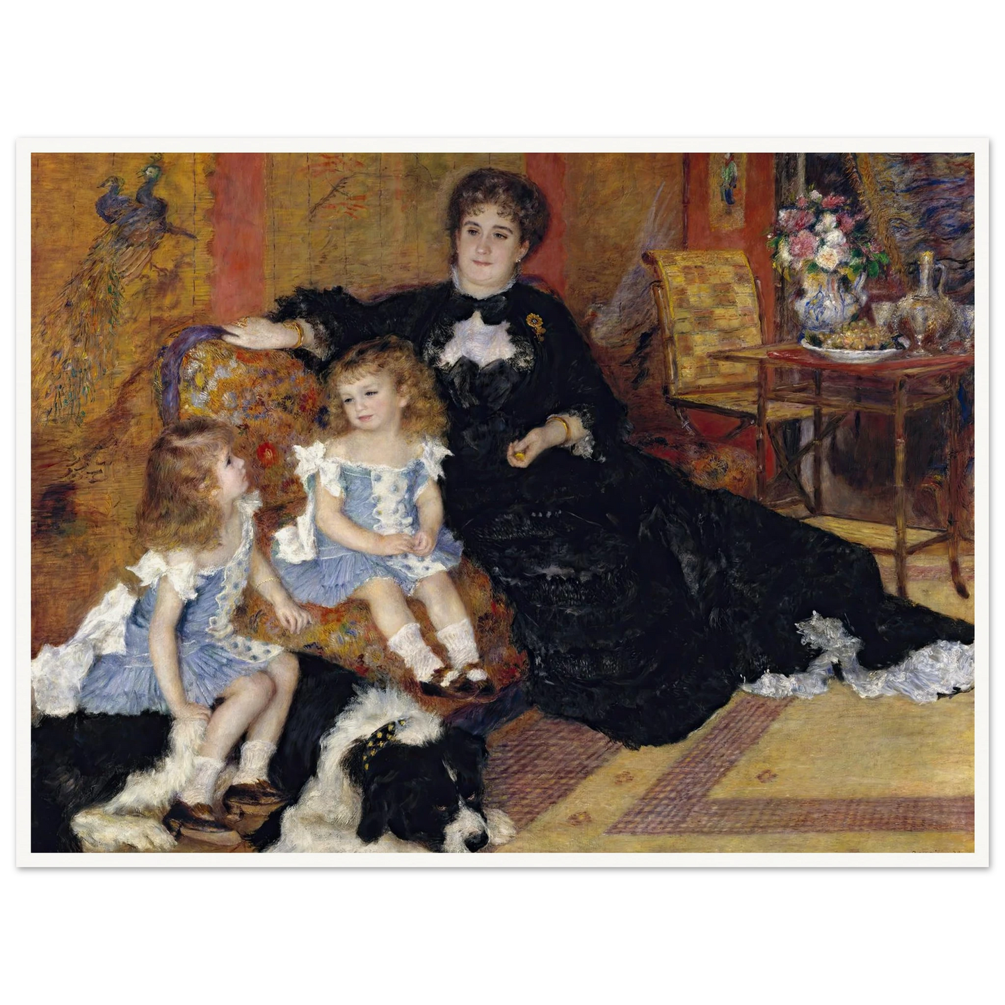 Madame Georges Charpentier (Marguérite-Louise Lemonnier, 1848–1904) and Her Children, Georgette-Berthe (1872–1945) and Paul-Émile-Charles (1875–1895) (1878) Art Print | Pierre Auguste Renoir-Quipham Collections